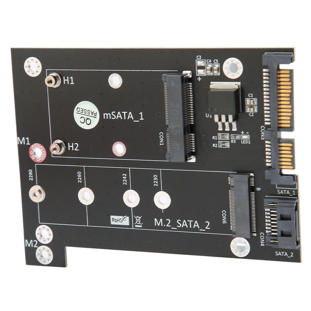 Adapter Card MSATA M.2 NGFF SSD To Dual SATA3 Fast Reading Speed Converter Computer Accessories