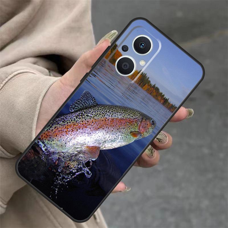 Vintage Trout Fishing Case For OPPO Reno 7 8 Lite 10 11 12 13 14 Pro 8T 12F 13F 14F OPPO Find X8 X6 X9 Pro Cover