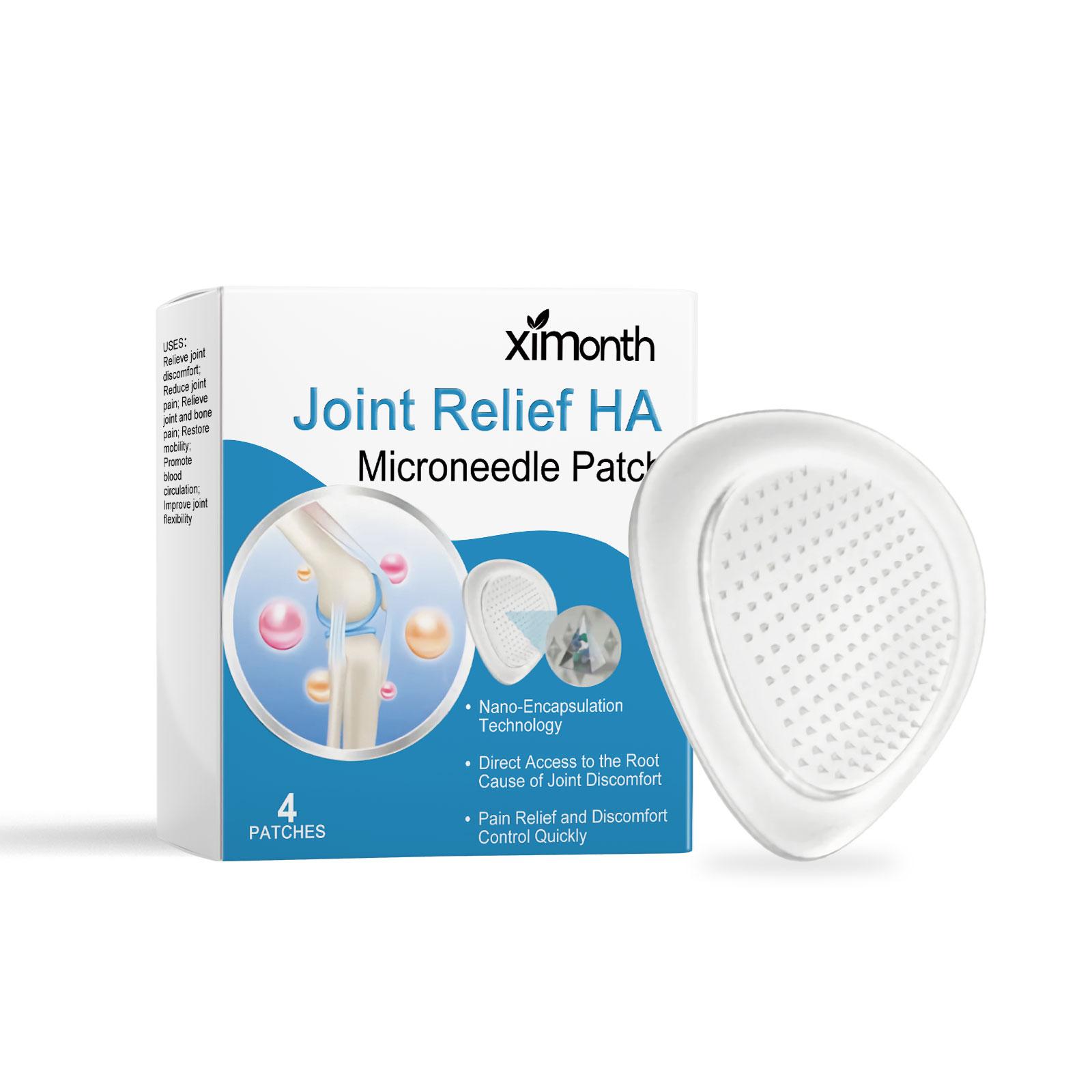 

Ximonth Joint Relief Microneedle Patch, gently soothes joint and muscle discomfort and soreness, topical body and joint care patch 4pcs