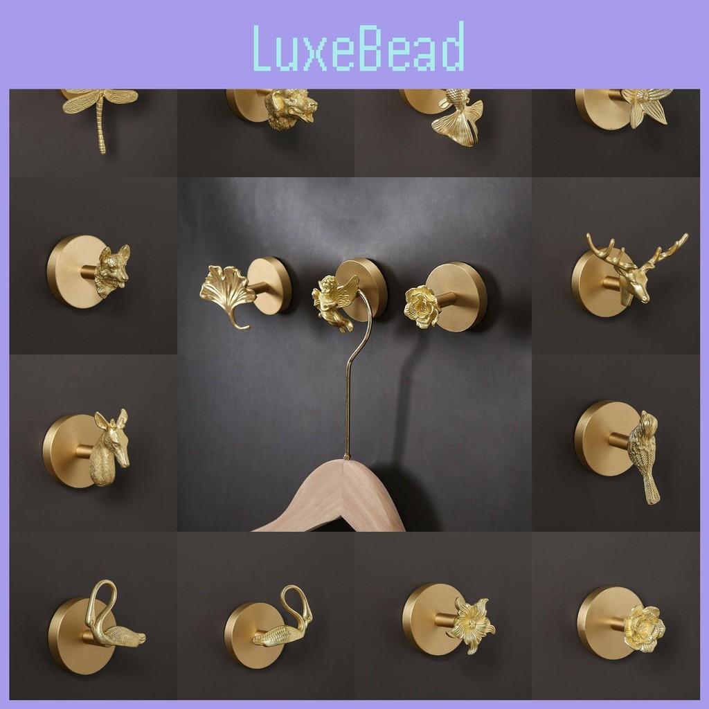 Leaf Ginkgo Brass Angel Bird Dragonfly Wall Hook With Adhesive For Door Decor