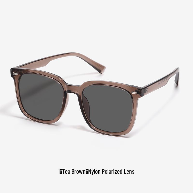 Unisex Retro Square Frame Polarized Sunglasses - High-End UV Protection for Driving