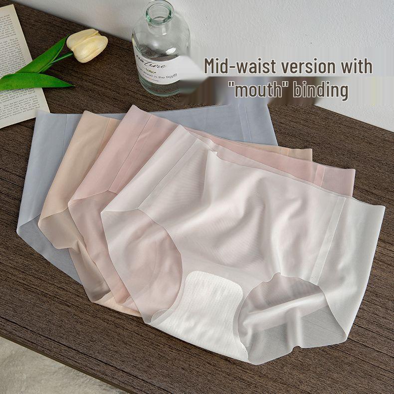 Ultra-Thin Cotton Silk Seamless Breathable Women's Sexy Triangle Panties