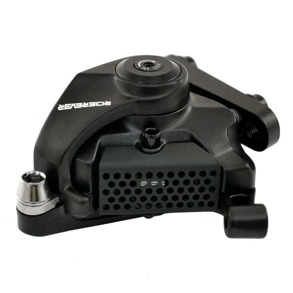 RIDEREVER Flat Mount Mechanical Disc Brake Set 160mm RD2318 MCX-2 Dual-piston w/ Rotors, Black,