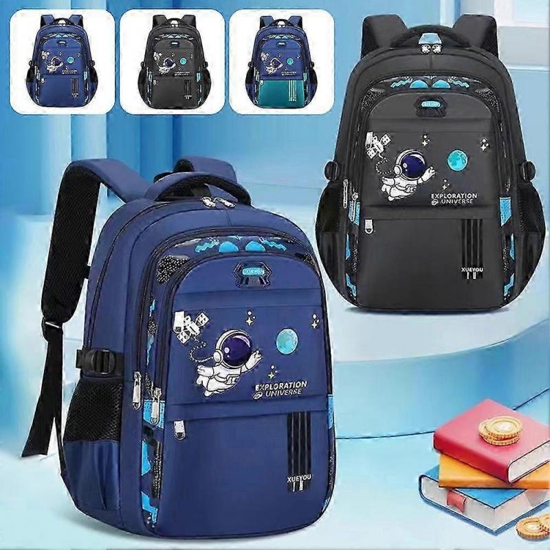 Astronaut Kids School Backpack Lightweight Waterproof Cartoon Primary Backpack for Students