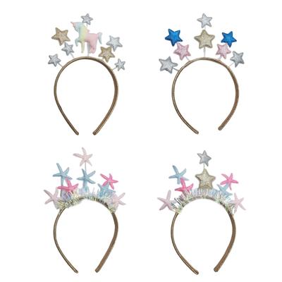 2024 Frohes Neues Jahr Stirnband Glitzernder Fünfzackiger Stern Haarband Musikfestival Kopfschmuck Feiertagsfeier Kopfschmuck