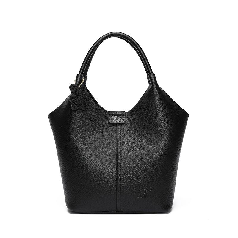 Elegant Women's Versatile Bucket Bag – High-End, Large Capacity, Textured Handbag for Commuting and Practical Use