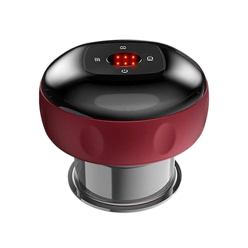 Cupping Device Intelligent Warm Moxibustion And Scraping Device, Six-speed Plug-in Heating Model (red) English Packaging
