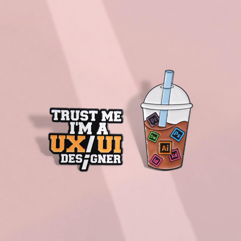 Creative Design Office Accessories Cute Cartoon Character Brooches For Personal Style