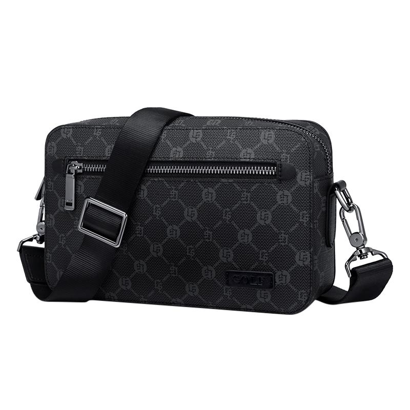 New GOLF PVC/Synthetic Leather Shoulder Bag Regular Men's Gray & Black GBD22956