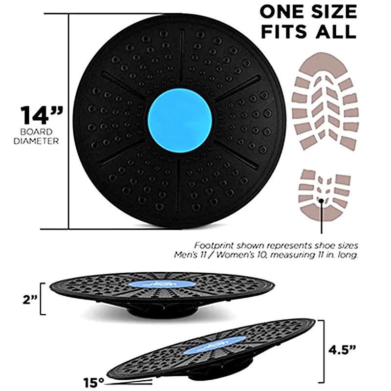 Latest Yoga Balance Board Disc Stability Round Plates Exercise Trainer for Fitness Sports Waist Wriggling Fitness Balance Board1PCS