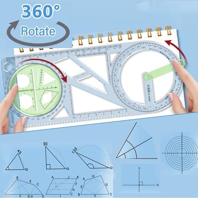 Gift Students School Office Supplies Geometric Drawing Protractor Ruler Learning Measuring Tool
