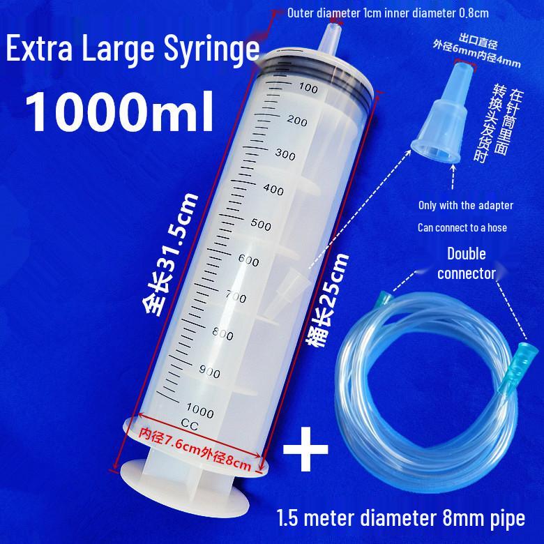 500ml Large Capacity Plastic Syringe for Adhesive Dispensing, Feeding, or Enema Use