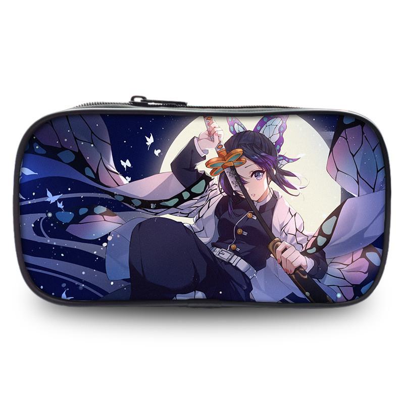 Durable Slayer Demon Pen Bag Versatile Oxford Fabric Large Capacity Stationery Holder