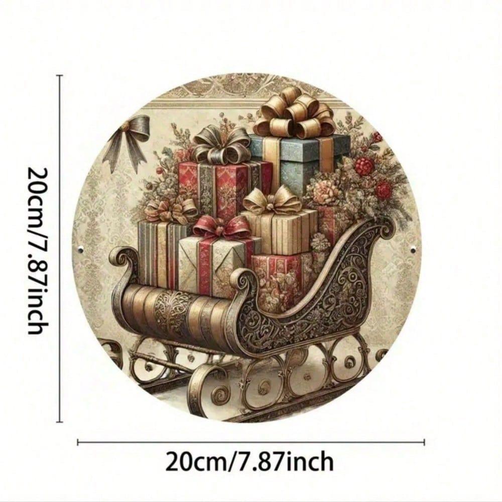 2D Highland Cow Sign Waterproof Metal Wall Art 8x8 Inch Farmhouse Decor