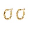 Female Fried Dough Twists Circle Earrings
