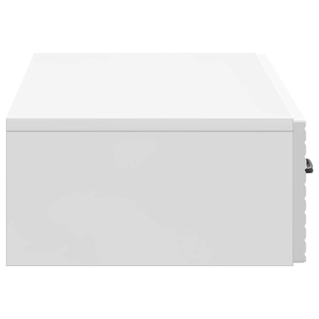 Wall Mounted Side Table High Gloss White 87.5 x 34.5 x 17 cm