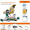 Lockes 12" Double Sliding Compound Miter Saw - High Power Aluminum Woodcutting Tool with Laser