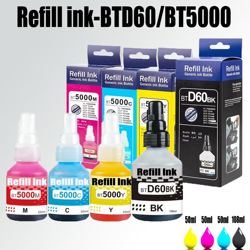 BT5009 BT5000 BT6000 Refill Dye Ink For Brother DCP-T220 T300 T310 T500W T420W T425W T426W T428W T510W T520W T700W Printers Ink