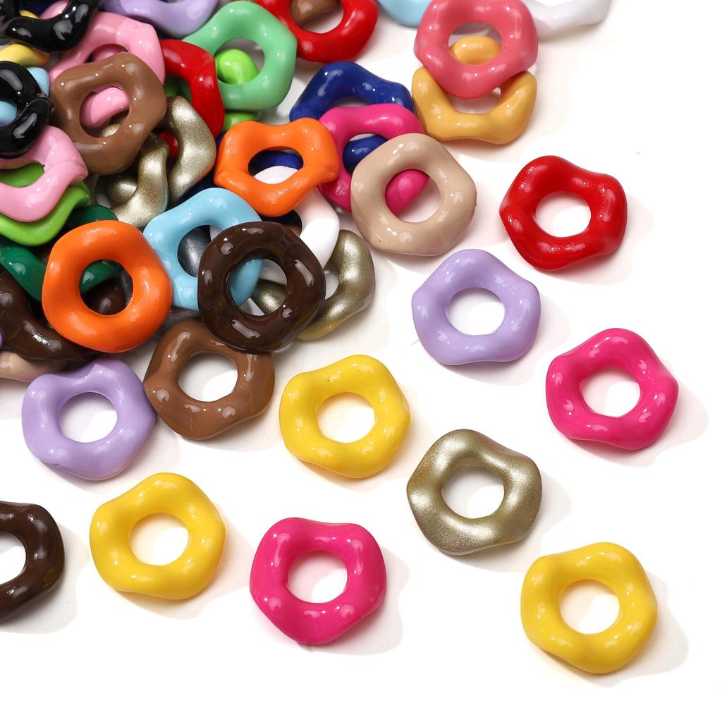 5/20 Sztuk Akrylowe Malowane Natryskowo Warstwowe Koraliki Do DIY Naszyjnika Bransoletki Kolczyków Tworzenia Biżuterii Akcesoria Rzemieślnicze