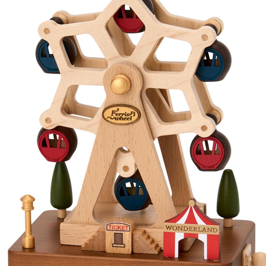 Sanrio Wooden Music Box Ferris Wheel Interior Gift 087424