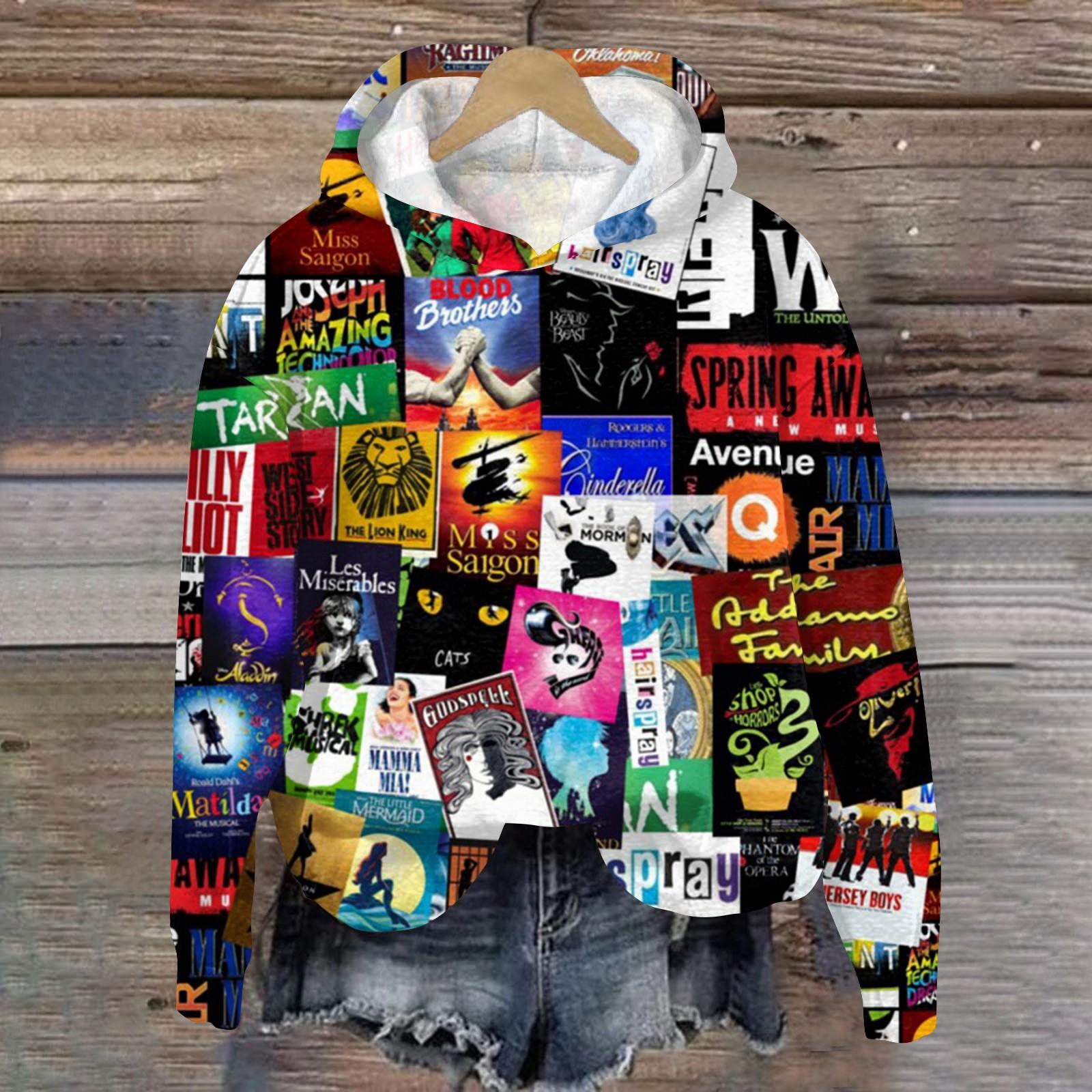 

Женская мода Bad Witch Print Hooded Pullover Sweatshirt XXXXXL красный