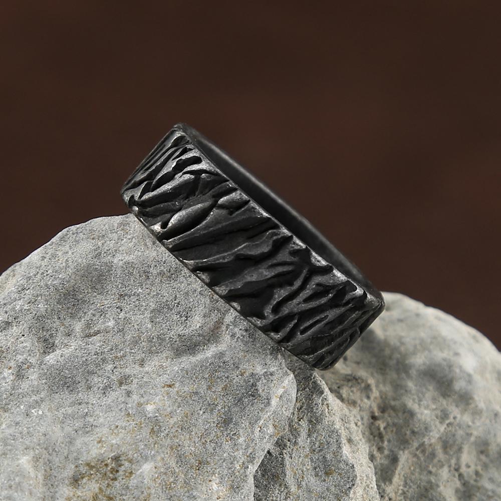Vintage Black Viking Triangle Ring For Men Women Nordic Stainless Steel Odin Valknut Jewelry Gift