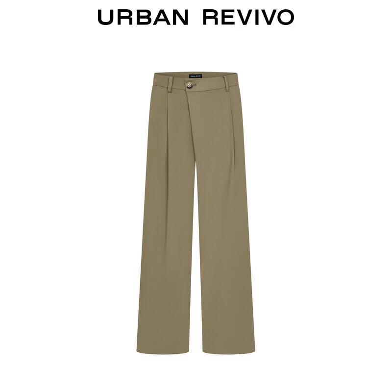 UR Women's High-Waisted Asymmetrical Pleated Wide-Leg Pants