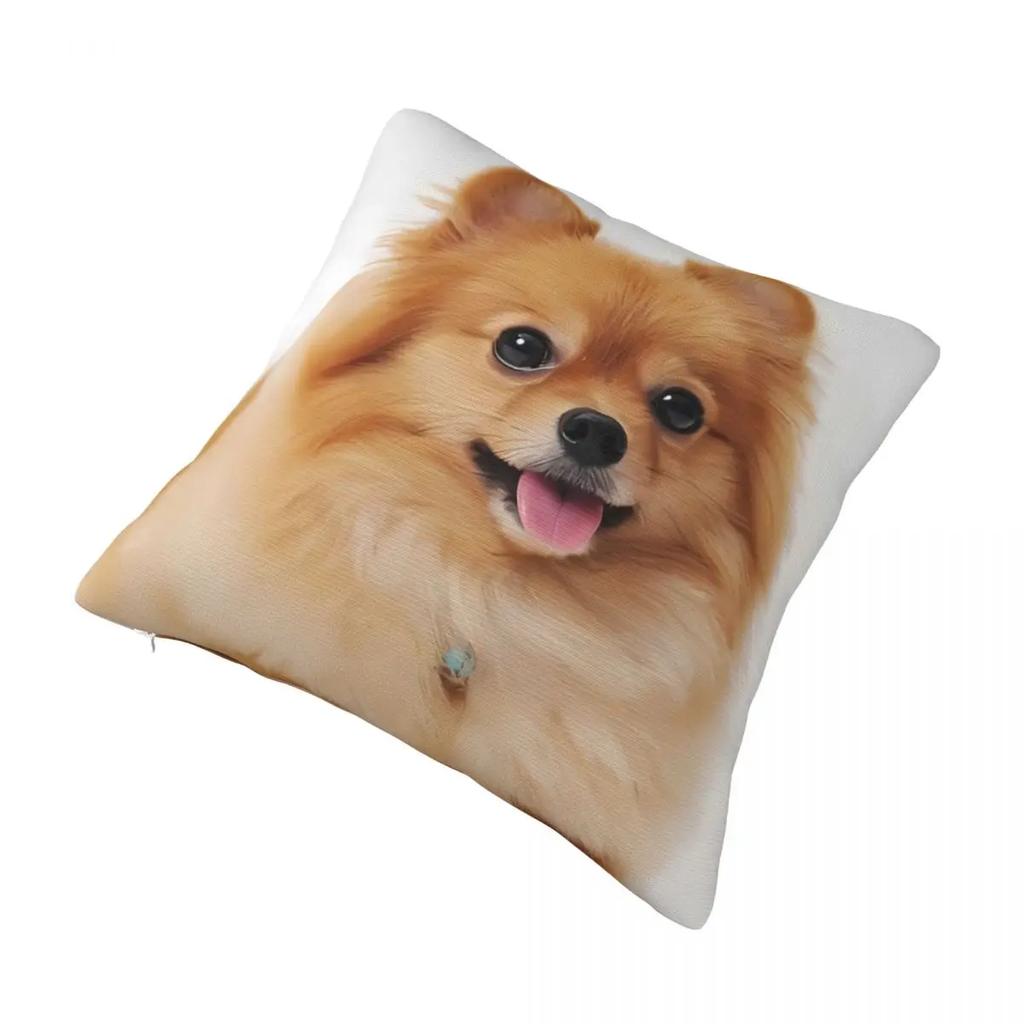 Pillow Cover Pomeranian Dog Graphic Cushion Cover Cute Pet Vintage Pillow Case For Office Car Home Decorative Pillowcases
