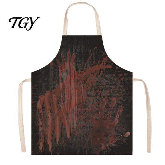 Blood Stain Costume Halloween Butcher Apron with Realistic Stain, Washable Protective Work Apron, Haunted House Decoration Horror Prop for Cosplay