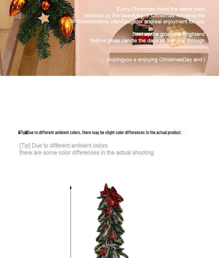 2025 Christmas Encrypted Rattan Wreath Hanging Ornaments for Door & Wall with Snow Scene Decor