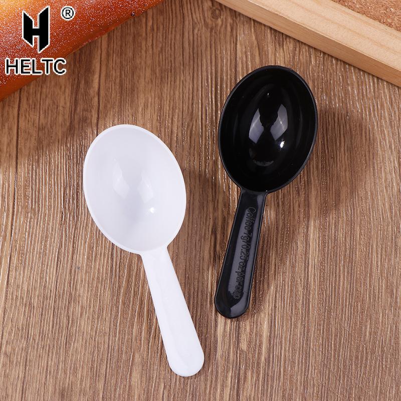 10Pcs Black White Measuring Teaspoon Scoop Plastic 7g 15ml Measuring Spoons Milk Powder Spoon Coffee Beans Container Scoops