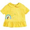 Spot Goods Yellow Summer Crew Neck T-shirt Short Sleeve Children's Clothing