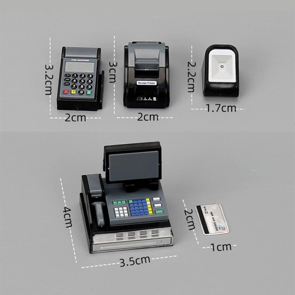 DIY Miniature Cash Register Mini Mini Supermarket Store Card Machine Doll House Scene Props
