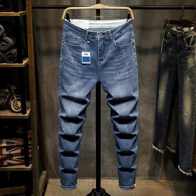2023 Spring/Summer Men's Slim Fit High Elastic Harem Jeans - Plus Size Trendy Tapered Pants
