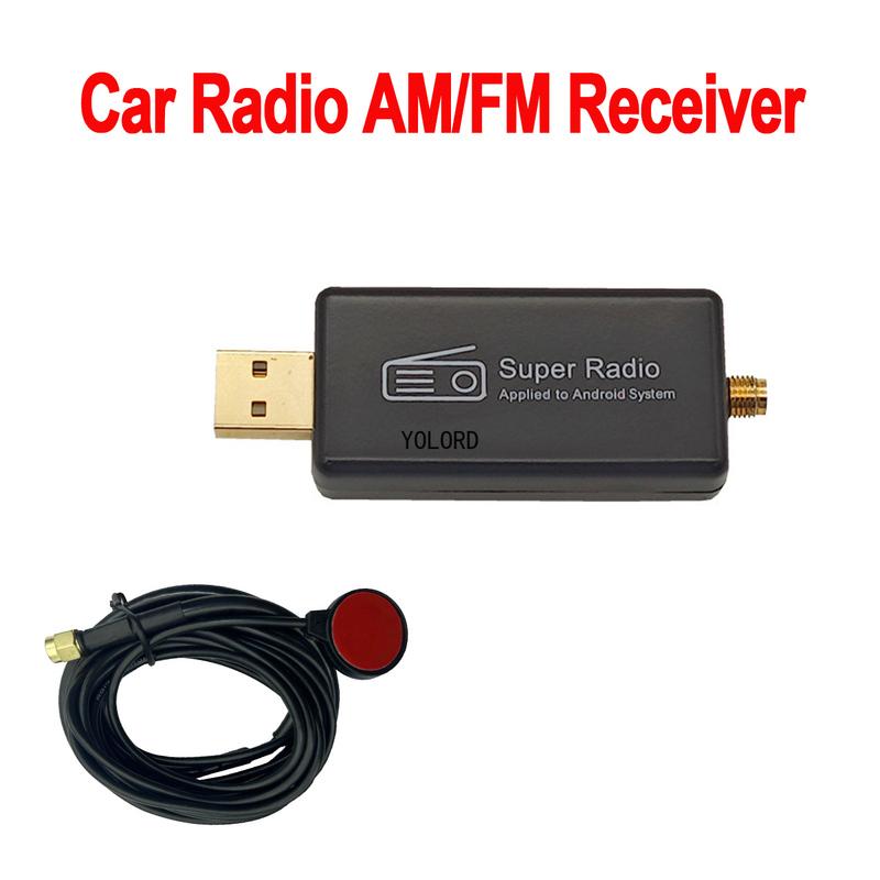 Mini Plug And Play Car Radio AM/FM Stereo Adapter Receiver USB Interface Antenna Applied to Android Multi-Media System