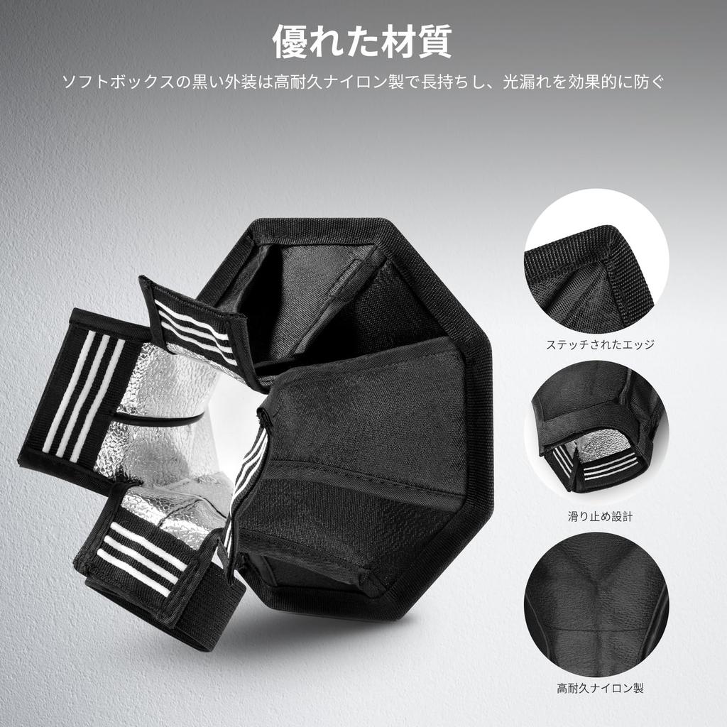 NEEWER New Edition Flash Diffuser 2 Pack for Speedlite Softbox Foldable Z2 Z1 V1 Round Head Flash Compatible Godox Flash NS5P (15cm Octagon, 15x12.5cm