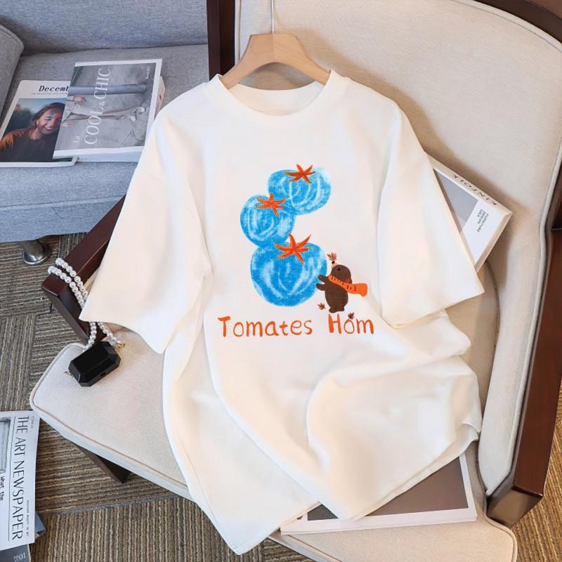 Womens Cotton Short Sleeve T Shirt 2026 Cute Animal Print Loose Fit Casual Top