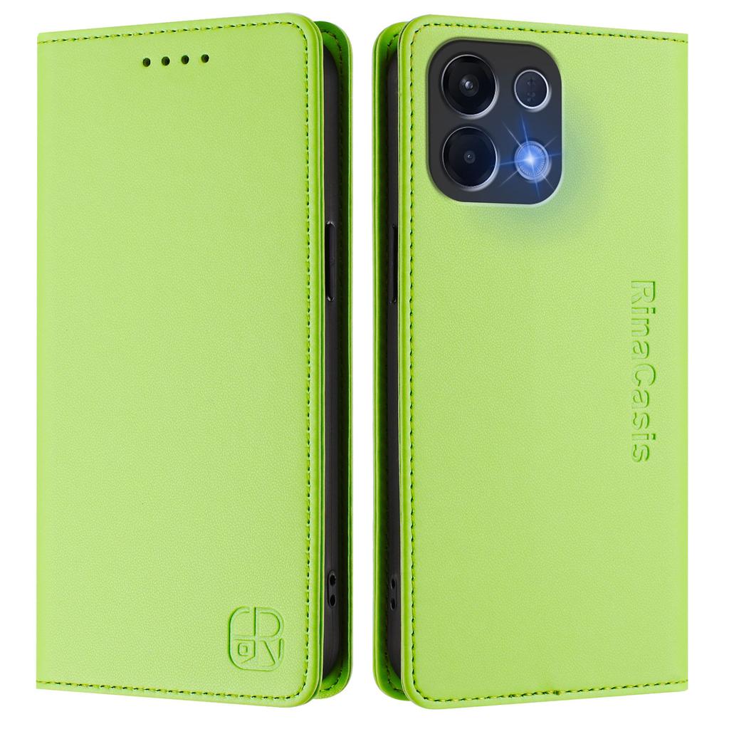 For Oppo K13 5G Leather Case RINACASIS RC01 Phone Cover with RFID Blocking Wallet Stand