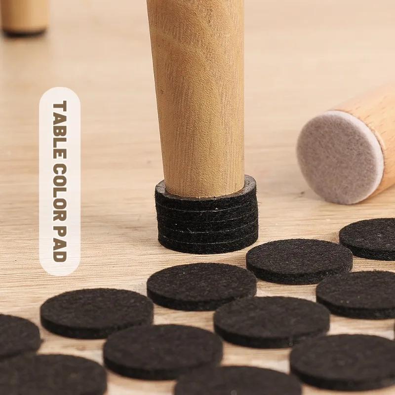 18/90Pcs Self Adhesive Felt Chair Leg Pads Hardwood Floor Protector Mat Furniture Table Legs Caps Round Bottom Anti Scratch Pads