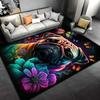 Lovely Pug Dog Cartoon Area Rug Cute Animal Carpet for Kids Bedroom Playroom Non-Slip Floor Mat Home Decor Gift