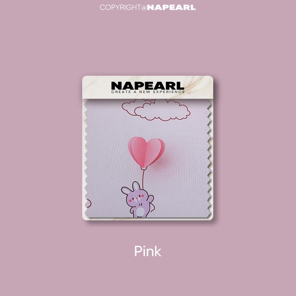 1PC NAPEARL 70-80% Blackout Cartoon Printed Girls' Room Pink Short Curtains for Bedroom Living Room Home Decor