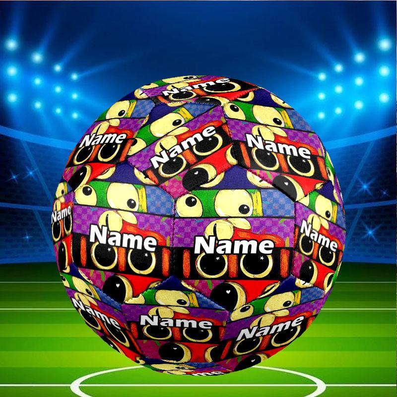 Custom Name Personalized Game Rainbow Friends Print Size 5 Soccer Ball Training & Match Football, for Team, Kicking, Gift for Football Enthusiasts