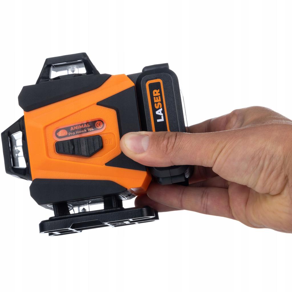 Rosfix Animal Pro Hawk RAPH 16L – Laser Krzyżowy 16 Linii | IP54 | USB-C | Zestaw z Pilotem, 2 Akumulatorami Li-Ion i Walizką
