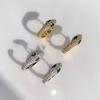 Luxury Minimalist Rhinestone Snake Hoop Earrings For Women Unique Cool Premium Ear Cuff Jewelry