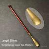 Pterocarpus Santalinus Premium Brass Shoehorn with Long Handle - Easy Lift for Pregnant Women