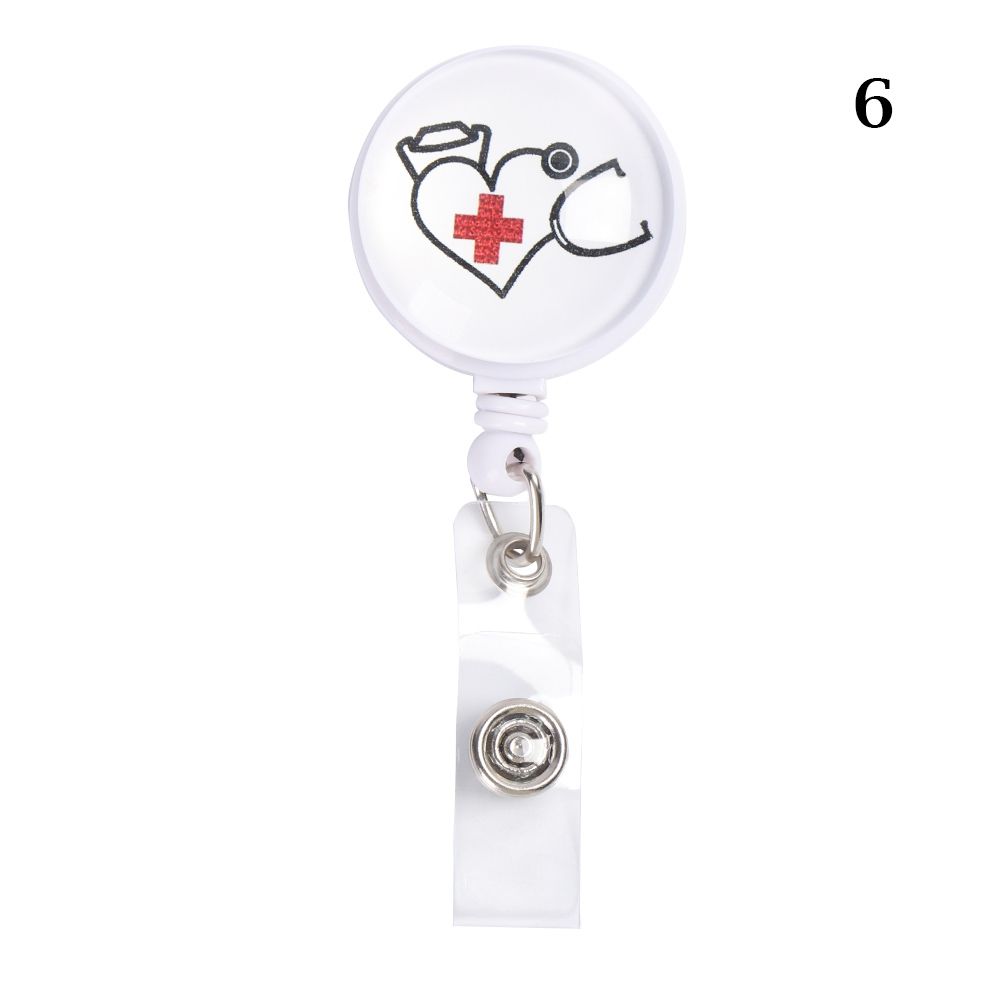 1pc High Quality Retractable Office Supplies Key Ring Nurse ID Name Card Lanyards Badge Holder