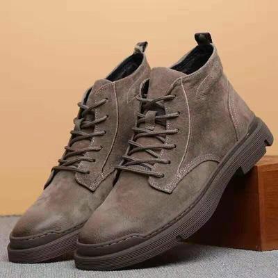 2024 Winter Neue Männliche Koreanische Version All-matchd Fashion High-top Werkzeug Trendy Schuhe Britischen herren Stiefel Retro kurze Stiefel