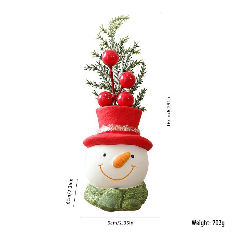 Resin Christmas Gnome & Santa Snowman Figurines Ornaments