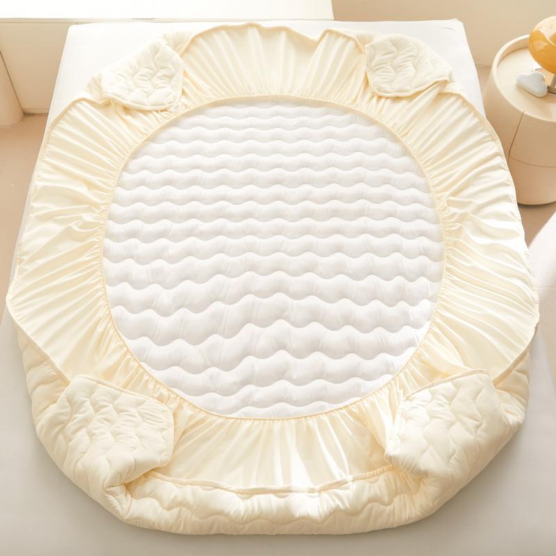 Cute Panda Embroidery Mattress Cover Soft Quilted Bed Pad Protector for Kids Girls Autumn Winter Fitted Sheets with Deep Pocket