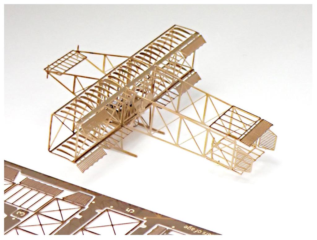 Aerobase B014 1/144 Henri Farman Tokugawa Yoshitoshi Japans första flygning Mässingsetsad metallinredning